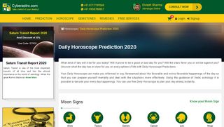 
                            5. Daily Horoscope Prediction Online 2020 ... - CyberAstro - Cyberastro Portal