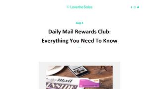 
                            7. Daily Mail Rewards Club - Love the Sales - Daily Mail Rewards Club Members Portal