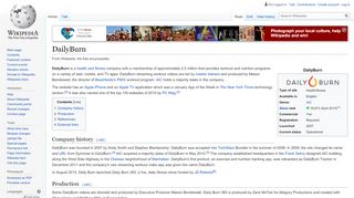 
                            7. DailyBurn - Wikipedia - Dailyburn Tracker Portal