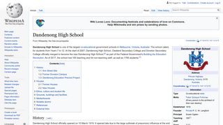 
                            6. Dandenong High School - Wikipedia - Dandenong High School Compass Portal