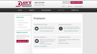
                            9. Dan's Excavating Inc. > Employees - Foundation Eaccess Portal