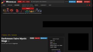 
                            3. Darkmoon Faire Mystic Mage - NPC - World of Warcraft - Wowhead - Darkmoon Faire Portal