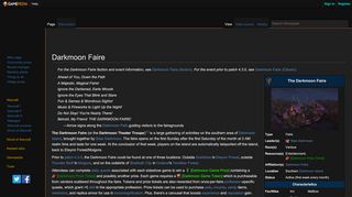 
                            1. Darkmoon Faire - Wowpedia - Your wiki guide to the World of Warcraft - Darkmoon Faire Portal