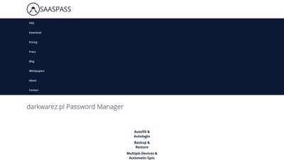 
darkwarez.pl Password Manager SSO Single Sign ON
