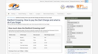 
Dartford Crossing - Dart Charge Cost, Late Payment & Fine  
