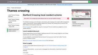 
Dartford Crossing local resident scheme | Thames crossing ...  
