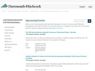 Dartmouth-Hitchcock Continuing Education for Professionals