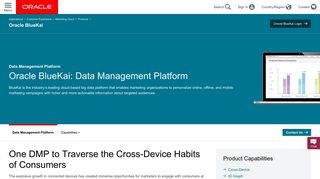 
                            2. Data Management Platform | Oracle BlueKai | Oracle ... - Bluekai Portal