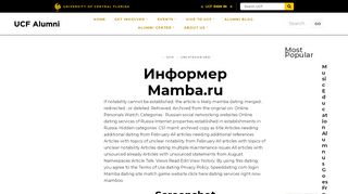 
                            7. Dating Mamba Ru - Mamba (website) - UCF Alumni Association - Mamba Ru Portal