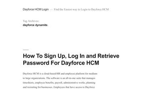 
                            7. dayforce dynamite Archives - Dayforce HCM Login - Dayforce Dynamite Portal