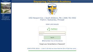 
Dayspring Christian Academy - Login  
