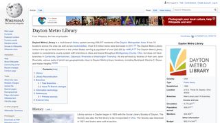 
                            6. Dayton Metro Library - Wikipedia - Dayton Metro Digital Library Portal