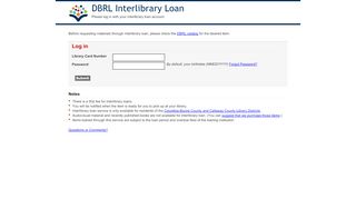 
                            5. DBRL Interlibrary Loan | Log In - Dbrl Portal