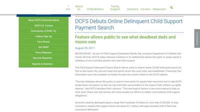 DCFS Debuts Online Delinquent Child Support Payment Search ...