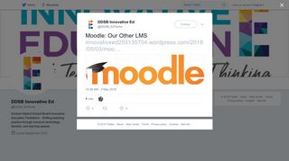 
DDSB Innovative Ed on Twitter: "Moodle: Our Other LMS https ...  
