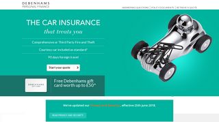 
                            5. Debenhams Car Insurance Coupons - Debenhams Insurance Portal