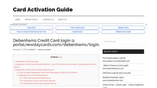 
                            5. Debenhams Credit Card login | portal.newdaycards.com/debenhams ... - Newday Debenhams Portal Login