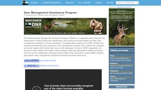 
                            8. Deer Management Assistance Program - Wisconsin DNR - Dmap Login