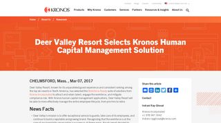 
                            5. Deer Valley Resort Selects Kronos Human Capital ... - Deer Valley Kronos Login