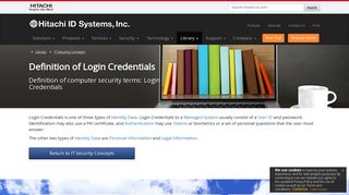 
                            5. Definition of Login Credentials - Hitachi ID - Credential Asset Management Portal