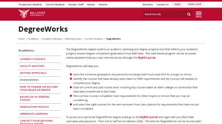 
                            3. DegreeWorks | Ball State University - Ball State Portal
