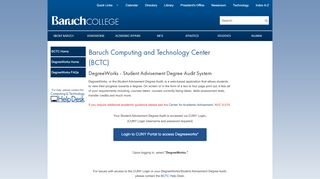
                            4. DegreeWorks - Student Degree Audit System - BCTC - Baruch College - Cuny Portal Degree Works