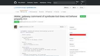 delete_gateway command of syndicate tool does not behave ... - Syndicate Tool Portal