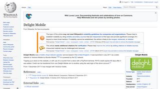 
                            9. Delight Mobile - Wikipedia - Delight Mobile Portal