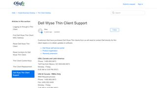 
                            5. Dell Wyse Thin Client Support – Olafe - Dell Wyse Support Portal