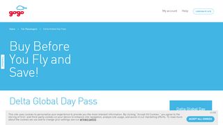 
Delta Air Lines Global Internet Day Pass | Gogo
