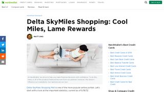
                            8. Delta SkyMiles Shopping: Cool Miles, Lame Rewards ... - Skymiles Shopping Portal