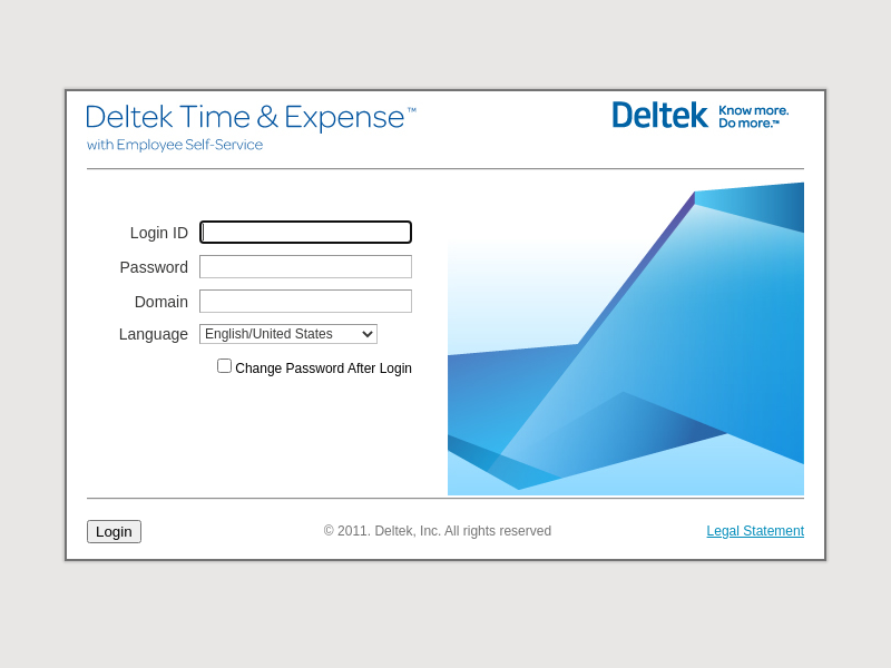 Deltek Time & Expense - Login