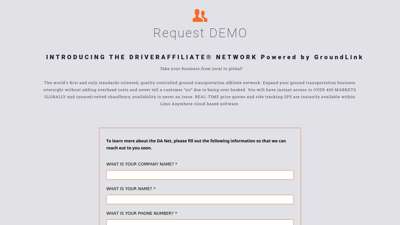 DEMO REQUEST – DriverAnywhere network