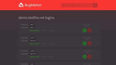 demo.testfire.net passwords - BugMeNot