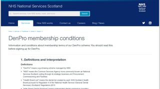 
                            8. DenPro membership conditions | NHS National Services ... - Denpro Portal