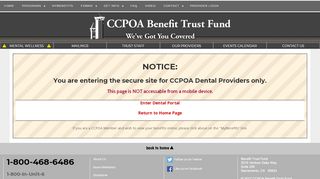 
                            2. Dental Portal Log-In - CCPOA Benefit Trust Fund - Ccpoa Dental Provider Portal