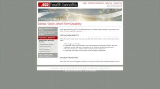 
                            5. Dental, Vision, Short-Term Disability - ASR Health Benefits - Asr Provider Portal