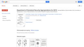 
                            7. Department of Homeland Security Appropriations for 2015: ... - Igate Login Stc