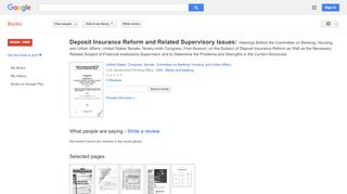 
                            8. Deposit Insurance Reform and Related Supervisory Issues: ... - Hcsl Insurance Portal