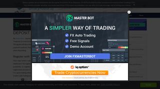 
Deposit with Tradorax | Binary Auto Trading Guide  
