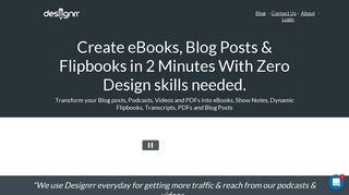 
                            2. Designrr - Create eBooks, Kindle books, Leadmagnets ... - Designrr Io Portal