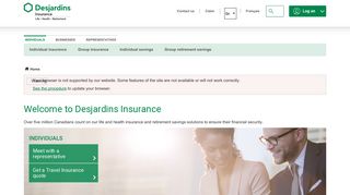 
                            2. Desjardins Life Insurance: Home - DFS - Desjardins Life Insurance Portal
