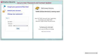
                            8. Desktop Site - TUHS - Network Password and Contacts Updates - Foxnet Portal