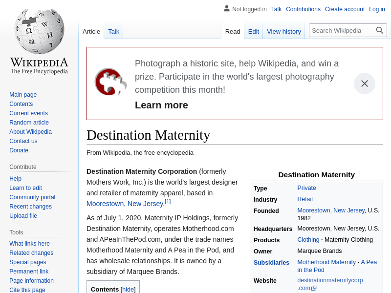
                            2. Destination Maternity - Wikipedia