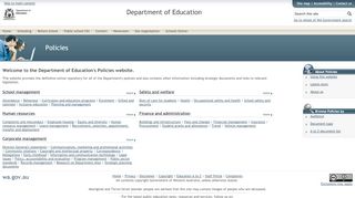 
                            3. DET Policies - The Department of Education - Det Portal Wa