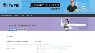 
                            5. DET Portal - About My TAFE Western - Student Hub at TAFE ... - Tafe Nsw Student Det Portal Portal
