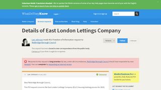 
                            4. Details of East London Lettings Company - a Freedom of ... - East London Lettings Portal