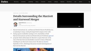 
                            9. Details Surrounding the Marriott and Starwood Merger - Forbes - Spg Secure Portal