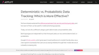 
                            7. Deterministic vs. Probabilistic Data Tracking: Which is More ... - Deterministics Portal
