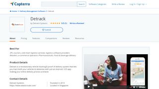 
                            8. Detrack Reviews and Pricing - 2020 - Capterra - Detrack Portal